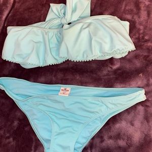 Cute Teal Strapless Bikini